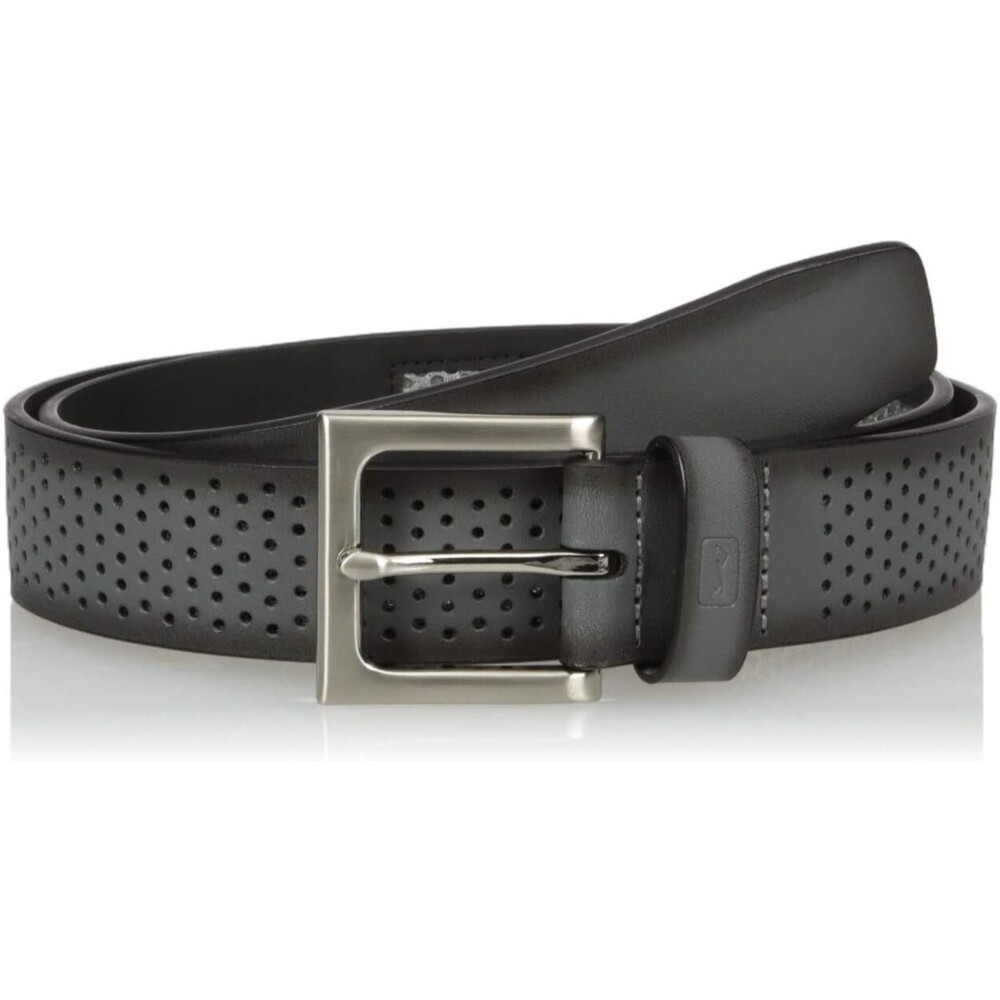 PGA TOUR Mens Belt Size 40 Grey Perforated Ventilated Padded Strap Cushioned